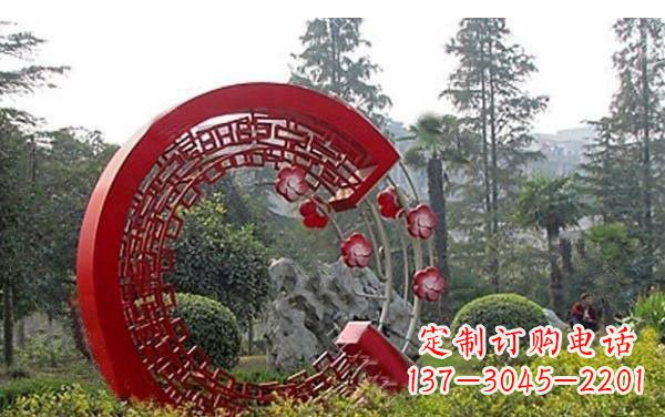 广西不锈钢公园圆环雕塑——精美的艺术瑰宝