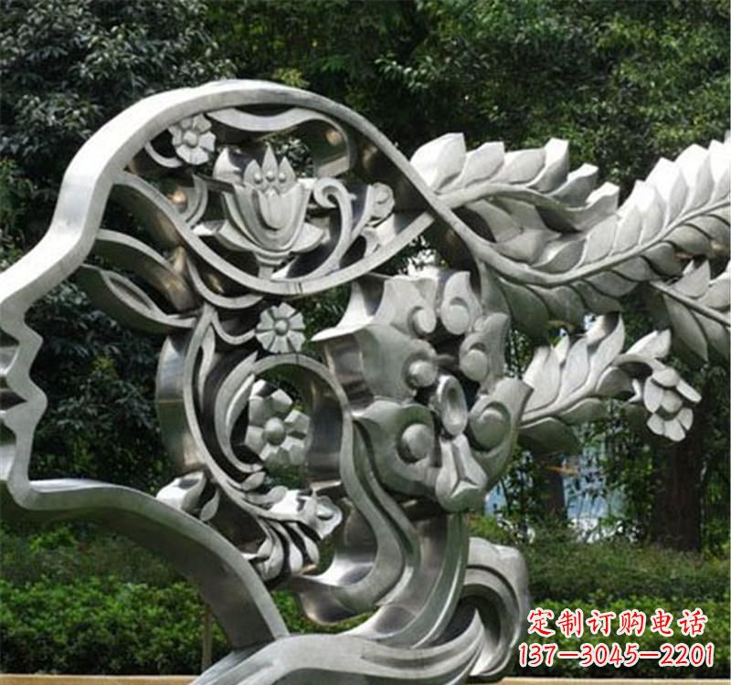 广西不锈钢雕塑美丽的象征