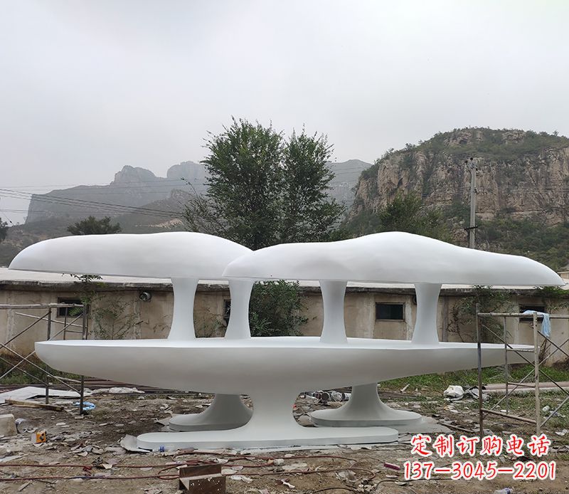 广西不锈钢蘑菇雕塑美丽的景观装置