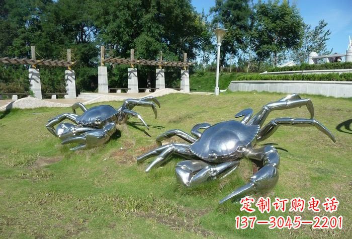 广西不锈钢螃蟹雕塑美丽的象征