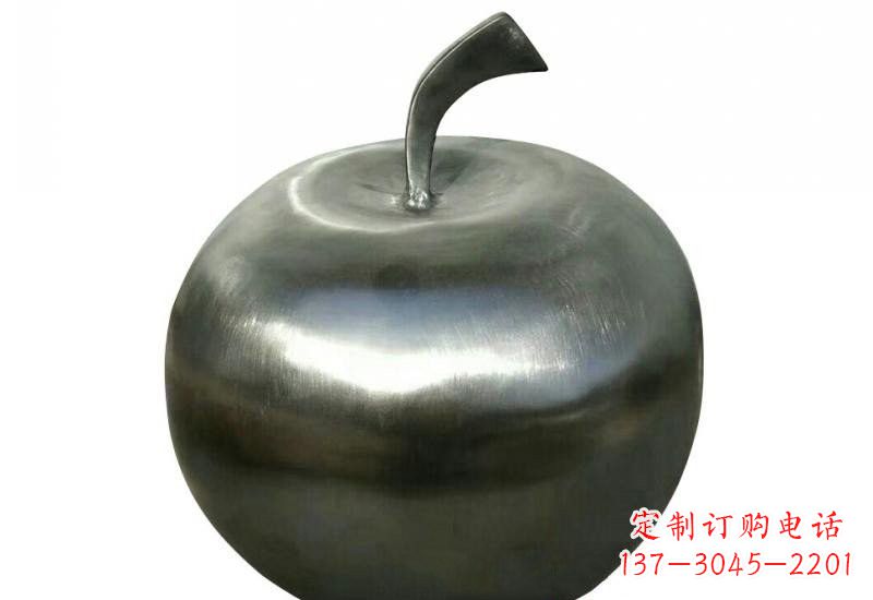 广西不锈钢苹果雕塑精美的艺术之作