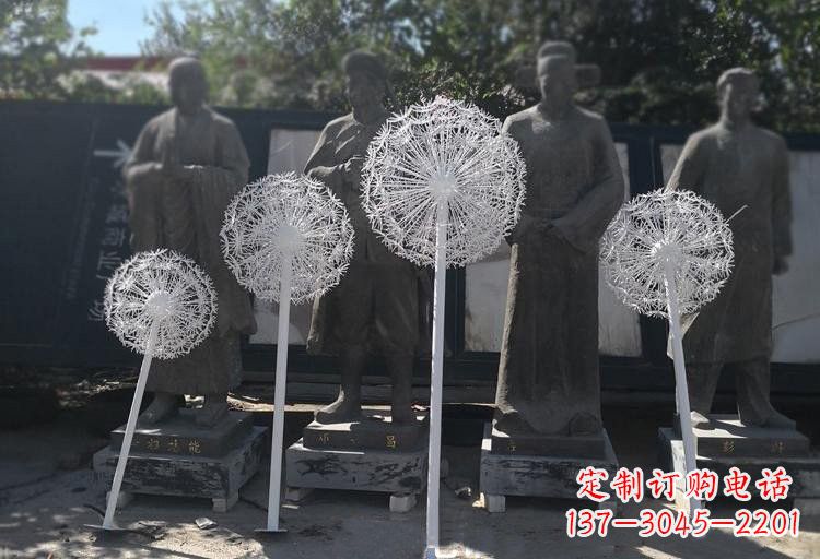 广西不锈钢蒲公英喷泉雕塑