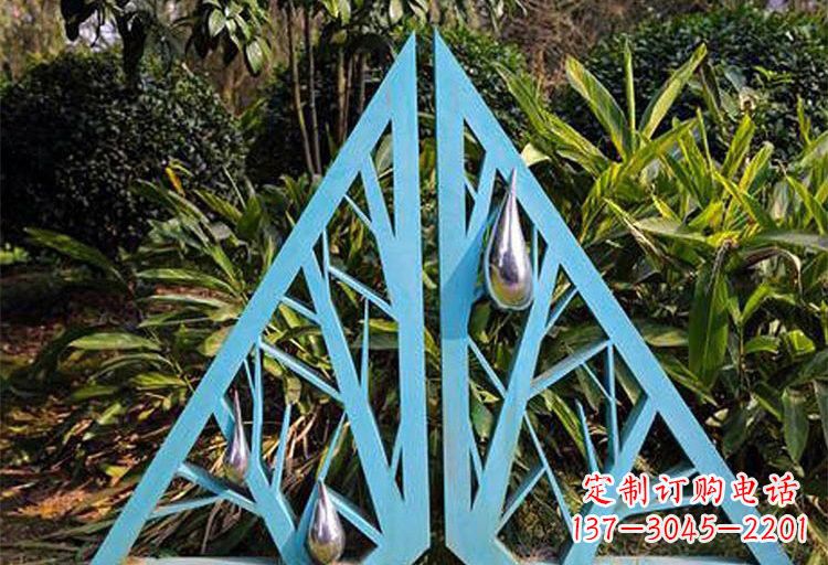 广西不锈钢树枝雕塑——点缀不锈钢公园美景