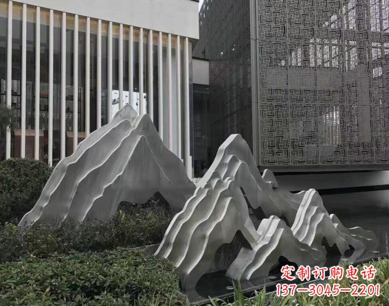 广西不锈钢公园小区精美的假山雕塑