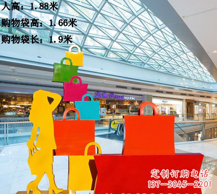 广西不锈钢购物袋雕塑艺术品的独特之处
