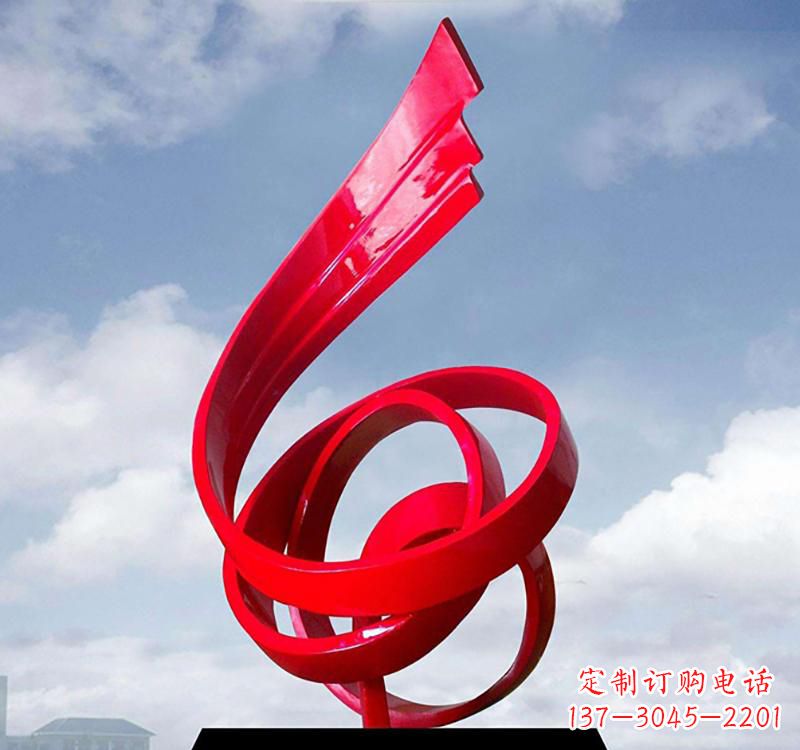 广西美丽的飘带雕塑——城市的精灵
