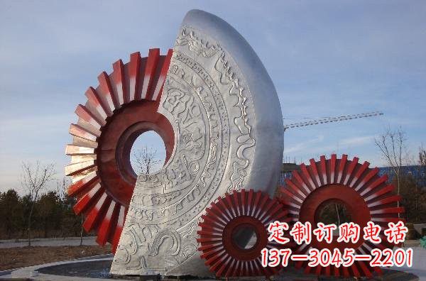 广西不锈钢齿轮雕塑精致而精美