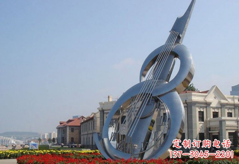 广西不锈钢大提琴雕塑