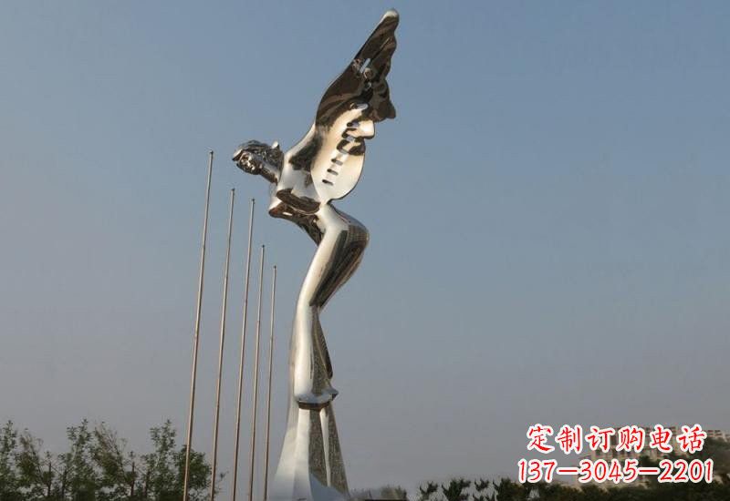 广西不锈钢天使雕塑精美而优雅