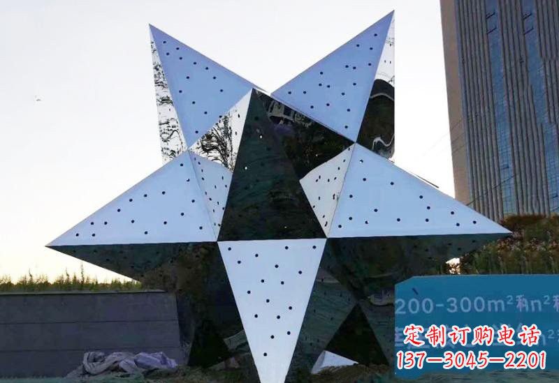 广西不锈钢五角星雕塑精致的艺术品