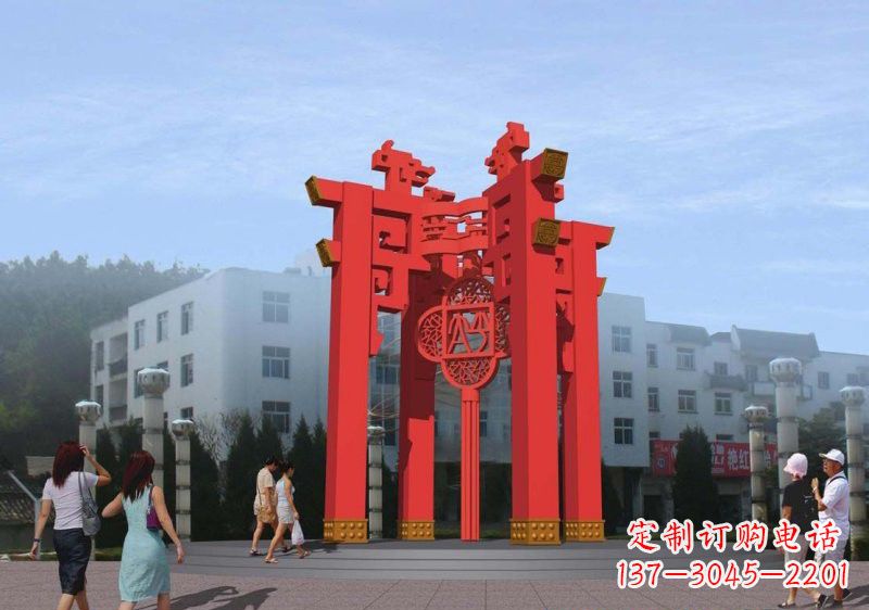 广西不锈钢灯笼雕塑——点亮城市美景