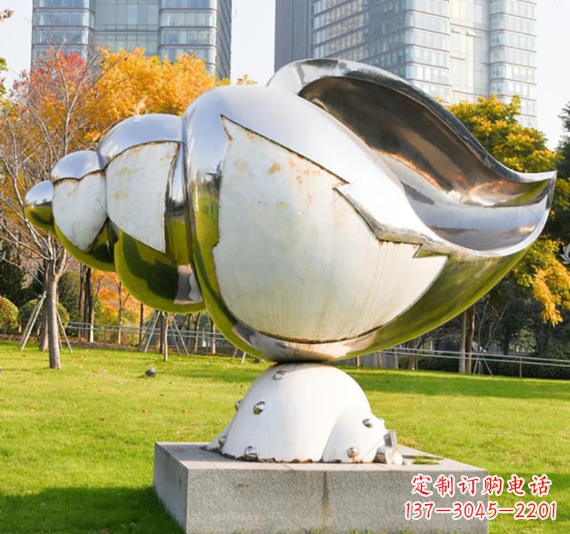 广西不锈钢海螺雕塑一种独特的艺术形式