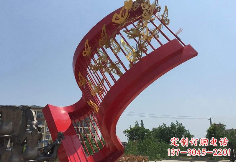 广西不锈钢蝴蝶灵动的艺术雕塑