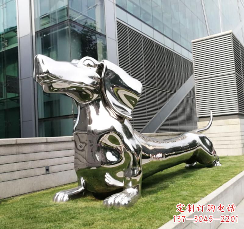 广西不锈钢动物雕塑——狗