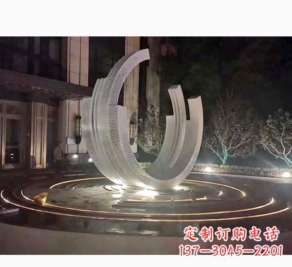 广西不锈钢广场喷泉雕塑精美的艺术珍品