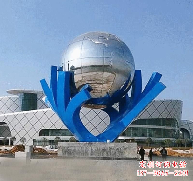 广西不锈钢地球雕塑缔造绿色家园