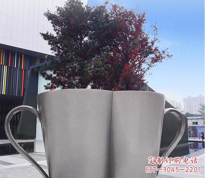 广西不锈钢花盆雕塑美观耐用