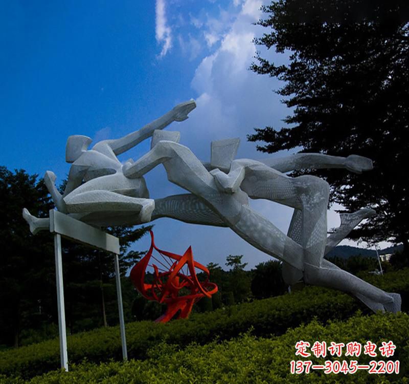 广西不锈钢中的运动员雕塑
