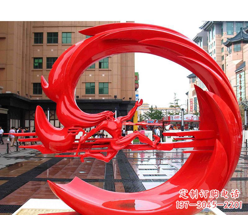 广西精美的不锈钢圆环雕塑