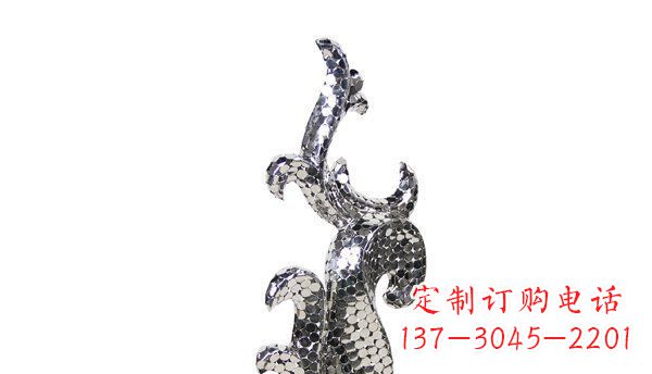 广西不锈钢海豚抽象雕塑精致的海洋之美