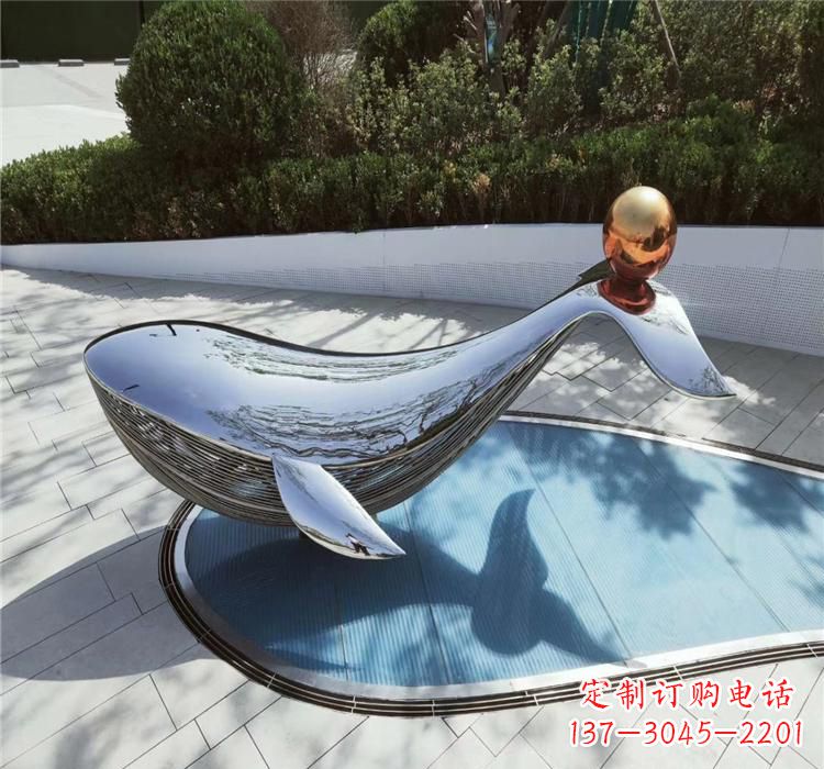 广西不锈钢海豚精美的雕塑作品