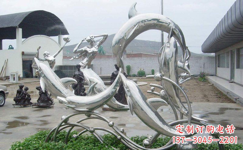 广西不锈钢海豚的灵动嬉戏