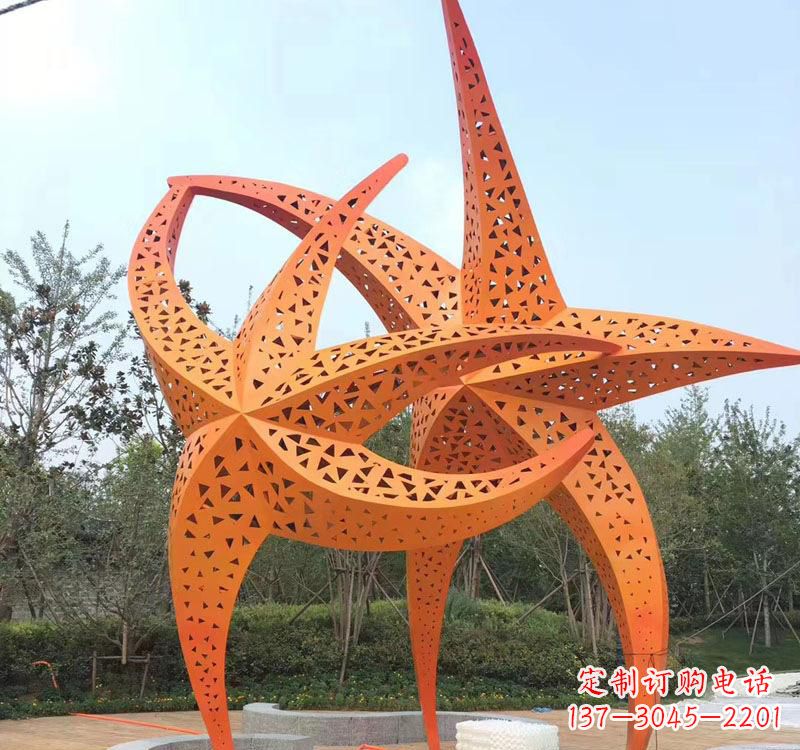 广西不锈钢海星海洋动物雕塑——美丽的海洋艺术