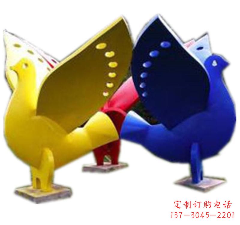 广西不锈钢制作的和平鸽雕塑
