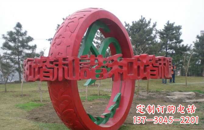 广西不锈钢谐圆环雕塑精致美观