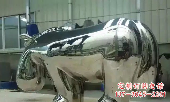广西不锈钢河马雕塑一种新颖的艺术形式