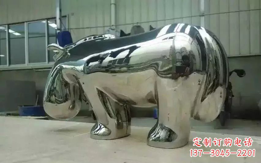 广西不锈钢河马雕塑美观耐用的艺术品