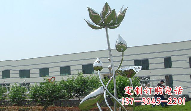广西不锈钢荷花雕塑