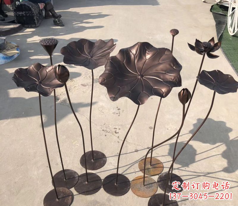 广西不锈钢荷花雕塑传承传统文化