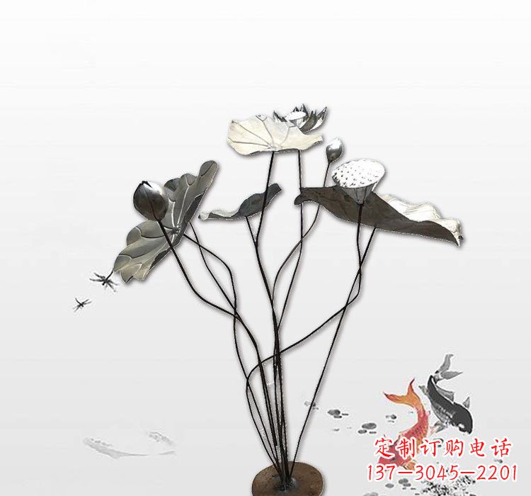 广西不锈钢荷叶雕塑艺术的精美结合