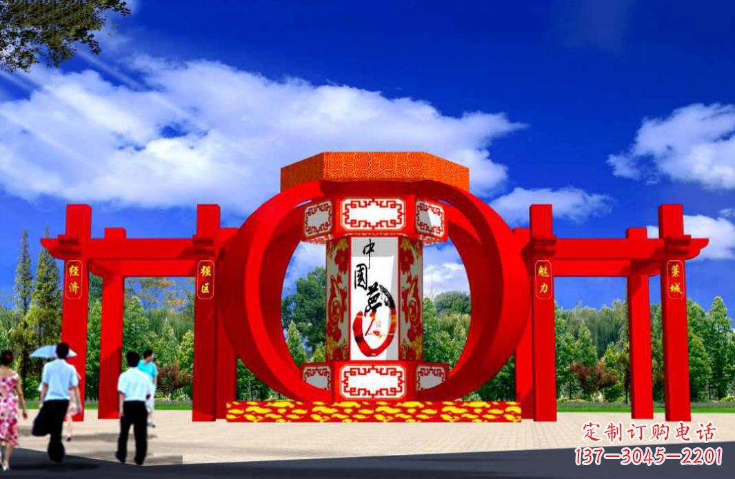 广西灯笼点亮城市景观
