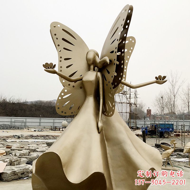 广西不锈钢蝴蝶少女艺术与美的完美结合