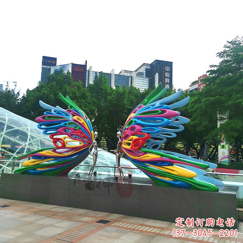 广西蝴蝶城市广场步道装饰雕塑