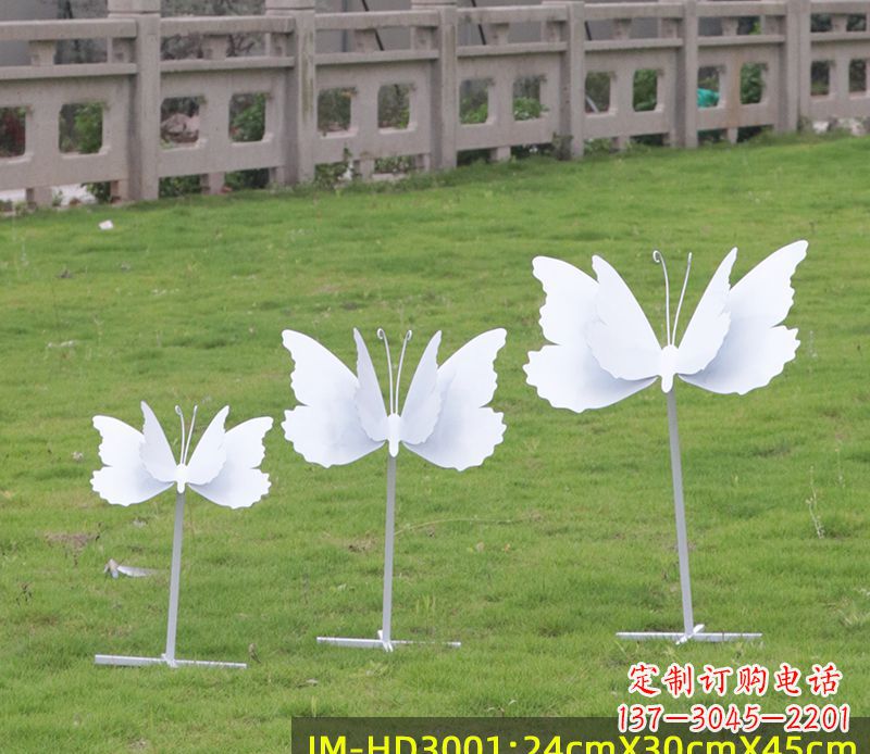 广西不锈钢蝴蝶组合雕塑精美的艺术品