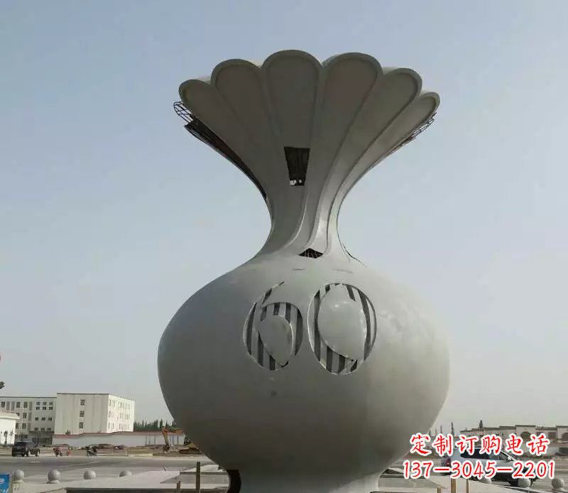 广西精美不锈钢花篮雕塑