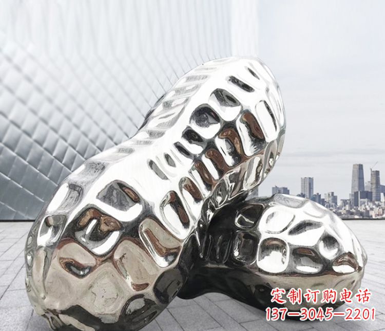 广西精美不锈钢花生雕塑