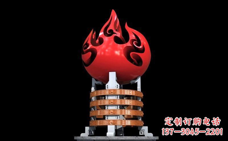 广西不锈钢火炬雕塑传承奋进精神
