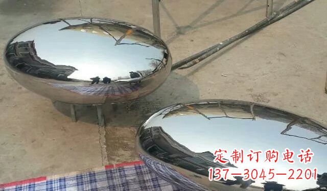 广西不锈钢鸡蛋雕塑精美的艺术作品
