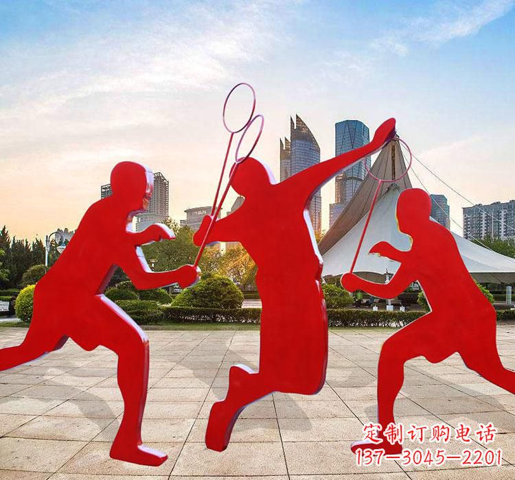 广西不锈钢羽毛球雕塑艺术与运动的完美结合