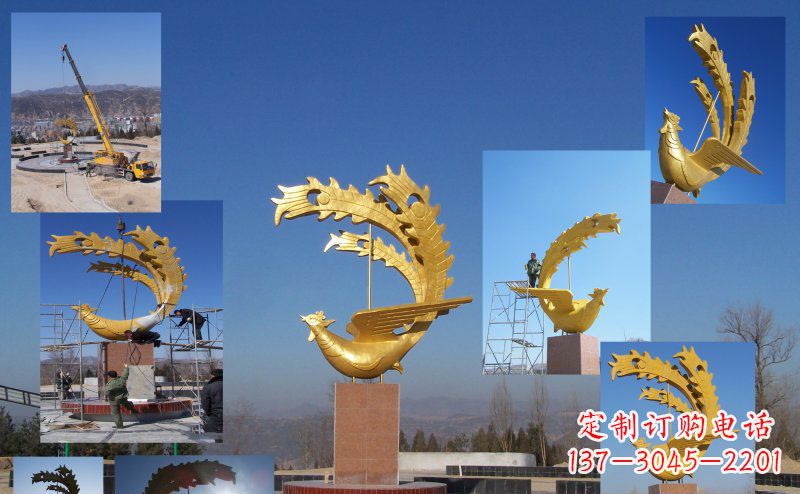 广西凤凰金色雕塑——展现凤凰之美