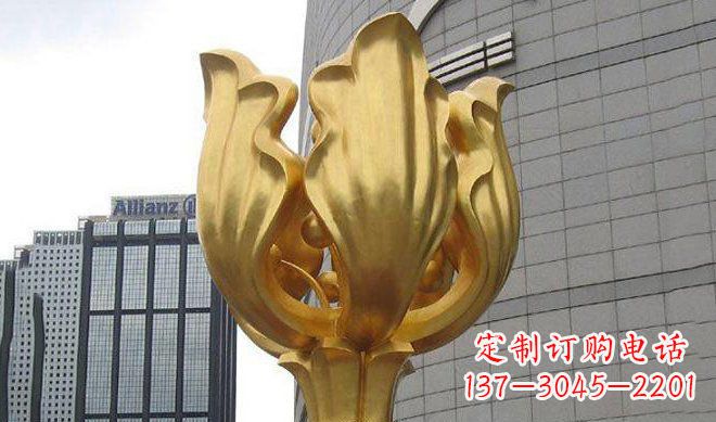 广西不锈钢紫荆花雕塑传承中国文化