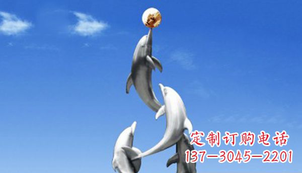 广西不锈钢海豚雕塑——精美的海洋艺术