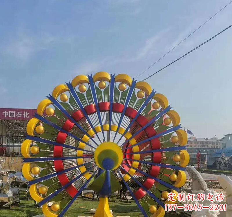 广西不锈钢孔雀雕塑艺术的精美表达