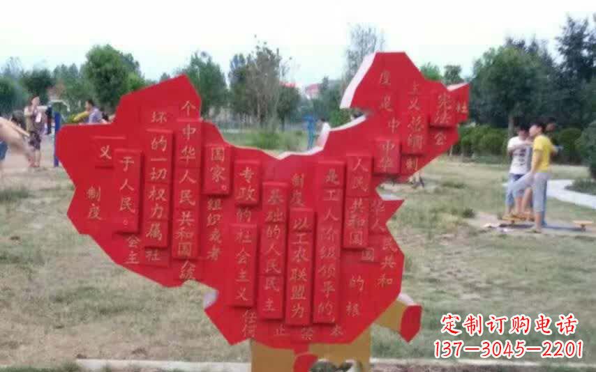 广西不锈钢地图雕塑精美纷呈