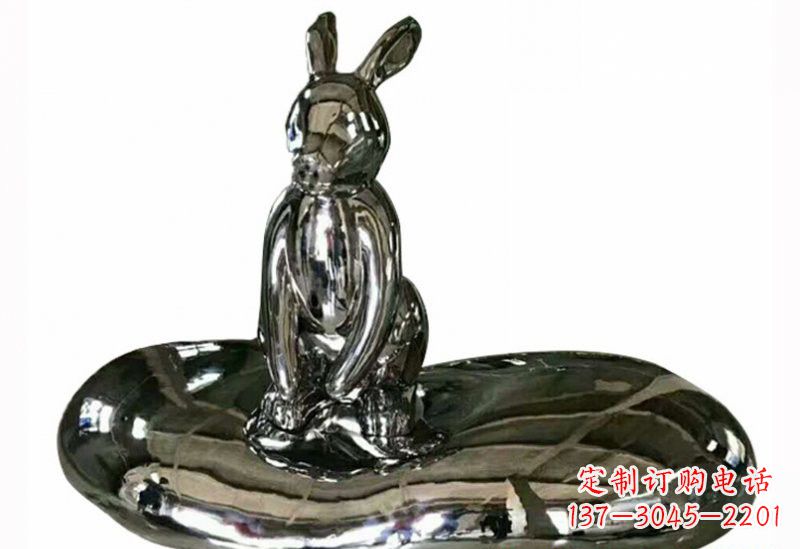 广西不锈钢兔子雕塑