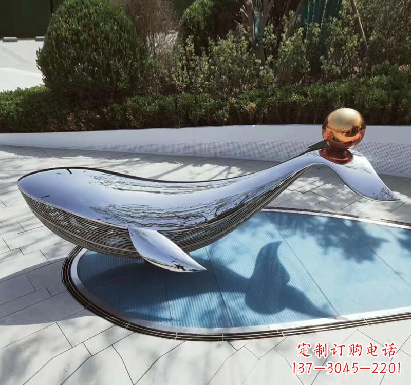 广西不锈钢海豚雕塑精美而优雅